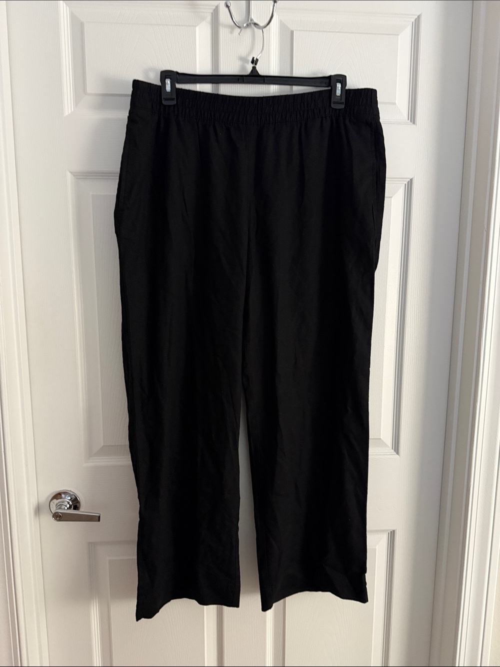 Old navy wide leg black linen pants xl